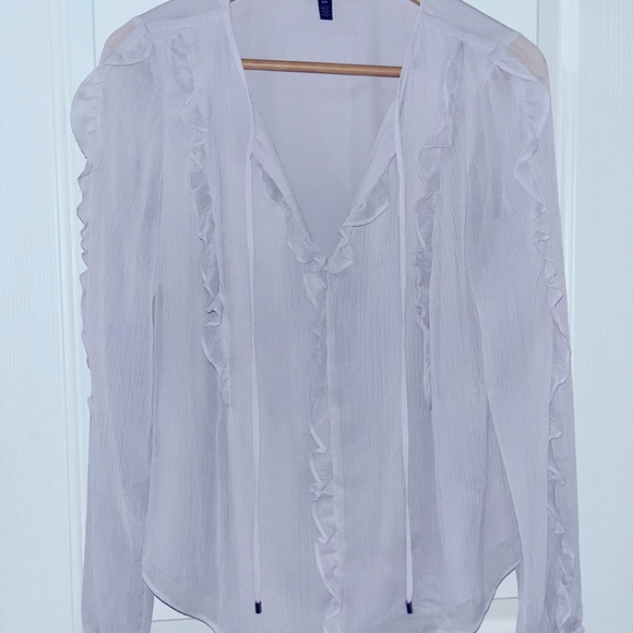 WHBM periwinkle blouse - Picture 2 of 4